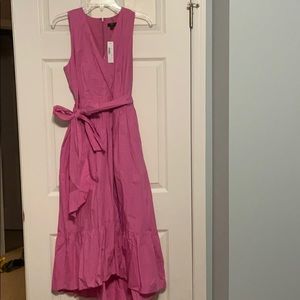 Jcrew NWT Pink MIDI Dress high low